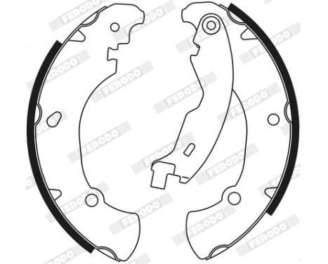 Brake Shoe Set PREMIER FSB555 Ferodo, Image 3