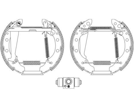 Brake Shoe Set Shoe Kit Pro, Image 2