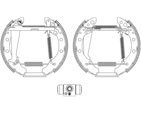 Brake Shoe Set Shoe Kit Pro, Image 2