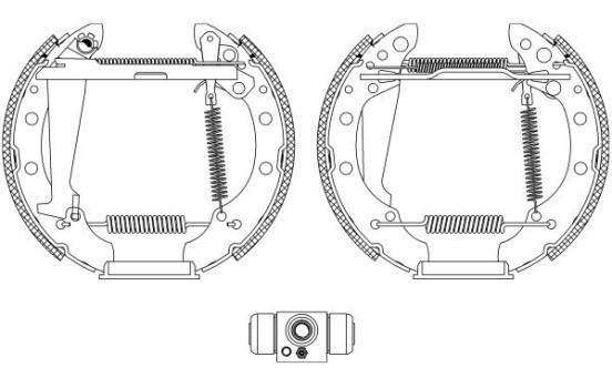 Brake Shoe Set Shoe Kit Pro, Image 2