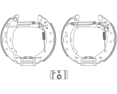 Brake Shoe Set Shoe Kit Pro, Image 2