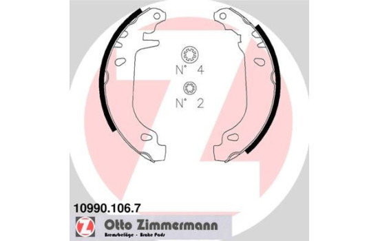 Brake Shoe Set, Image 2