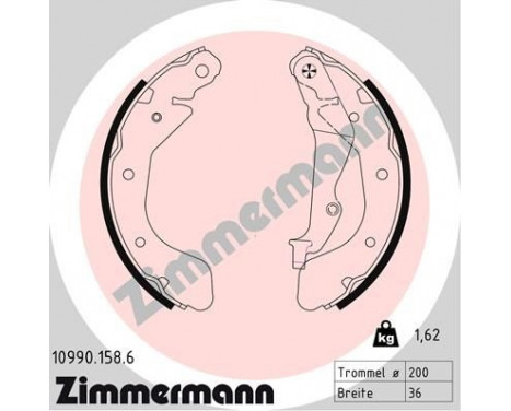 Brake Shoe Set, Image 2