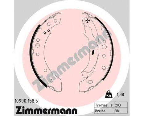 Brake Shoe Set, Image 2