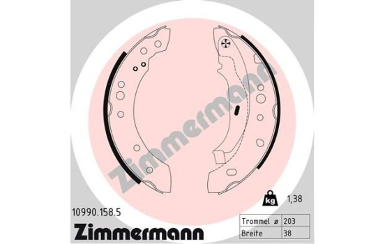 Brake Shoe Set, Image 2