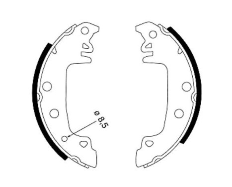 Brake Shoe Set, Image 2