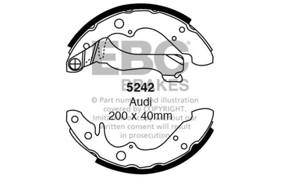 Brake shoe set