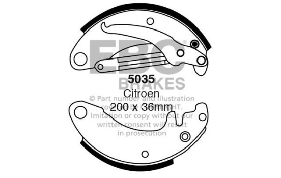 Brake shoe set