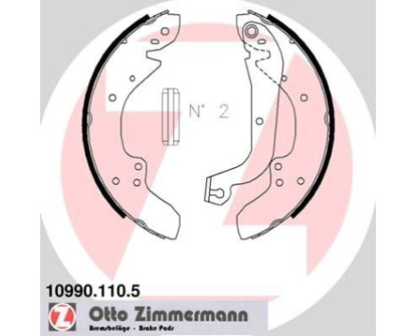 Brake Shoe Set, Image 2
