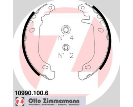 Brake Shoe Set, Image 2