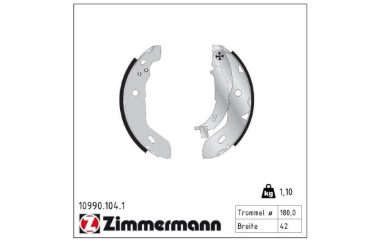 Brake Shoe Set, Image 2