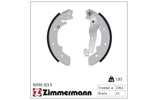 Brake Shoe Set, Image 3