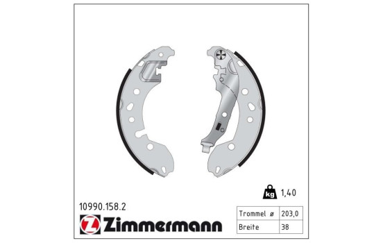 Brake Shoe Set, Image 2