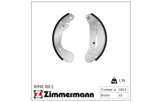 Brake Shoe Set, Image 2
