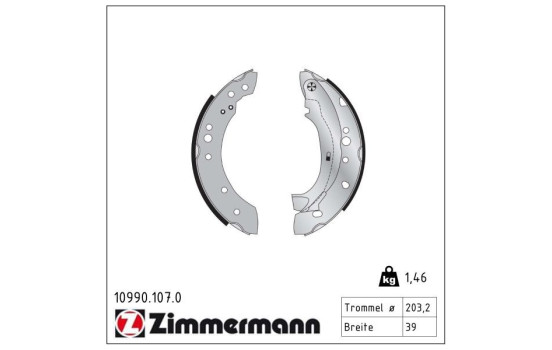 Brake Shoe Set, Image 2