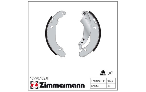 Brake Shoe Set, Image 2