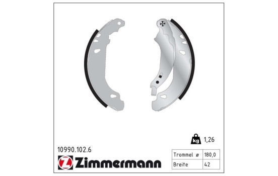 Brake Shoe Set, Image 2