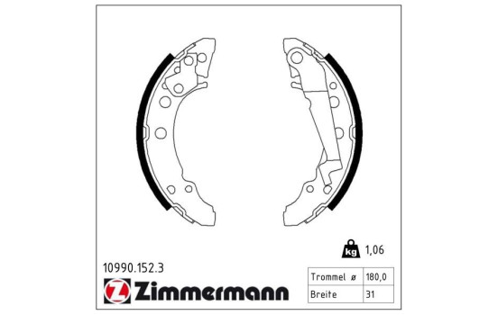 Brake Shoe Set, Image 2