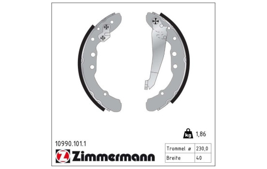Brake Shoe Set, Image 2