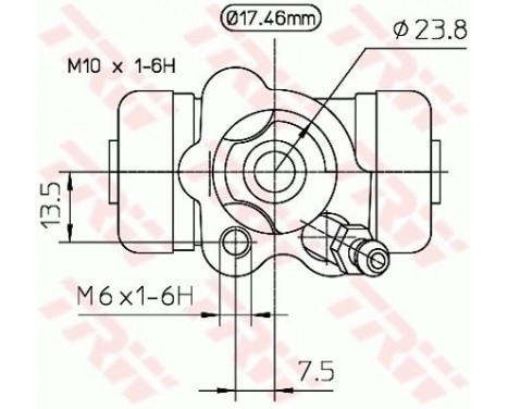 Wheel Brake Cylinder BWA154 TRW, Image 2