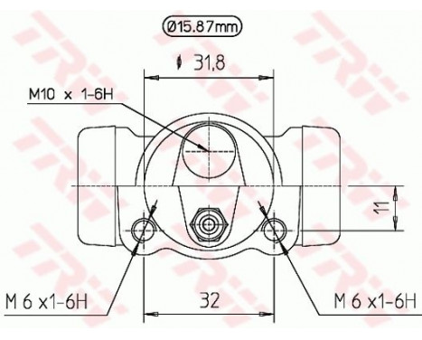 Wheel Brake Cylinder BWB130 TRW, Image 2