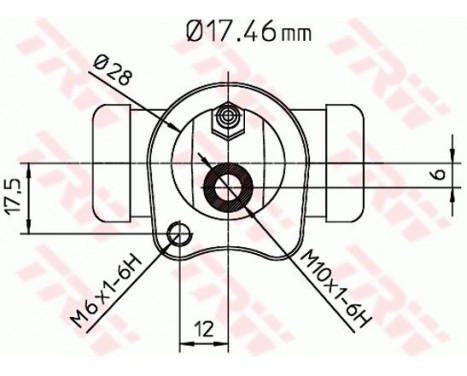 Wheel Brake Cylinder BWC115 TRW, Image 2