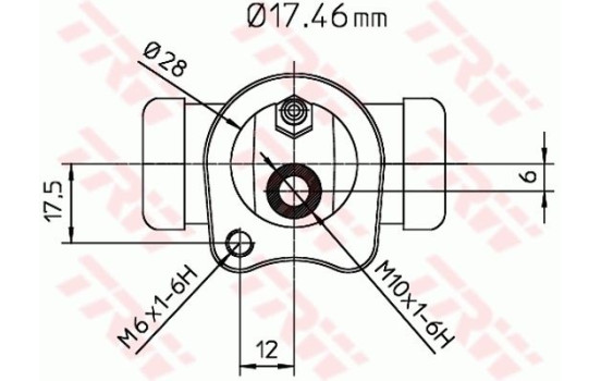 Wheel Brake Cylinder BWC115 TRW, Image 2