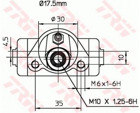Wheel Brake Cylinder BWC150 TRW, Image 2