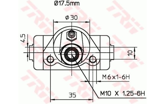Wheel Brake Cylinder BWC150 TRW, Image 2