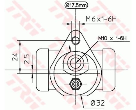 Wheel Brake Cylinder BWC157 TRW, Image 2