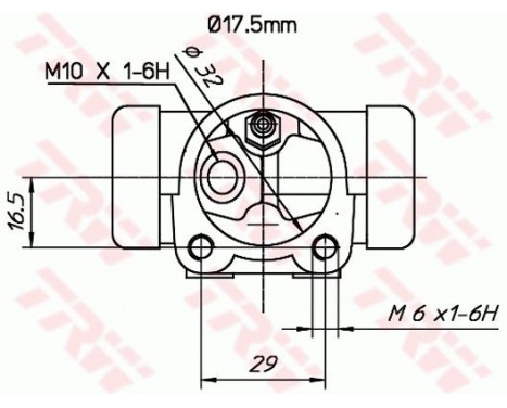 Wheel Brake Cylinder BWC162 TRW, Image 2