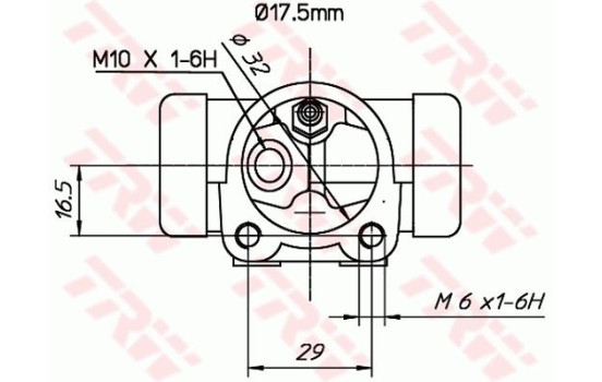 Wheel Brake Cylinder BWC162 TRW, Image 2