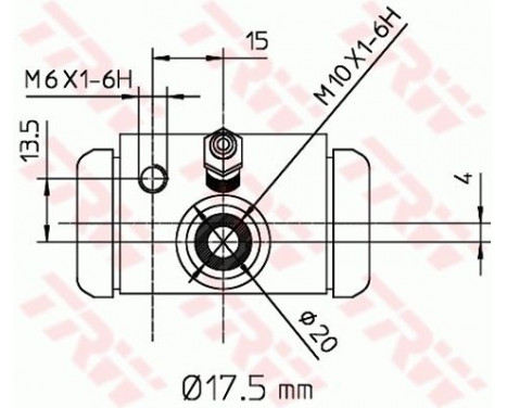 Wheel Brake Cylinder BWC243 TRW, Image 2