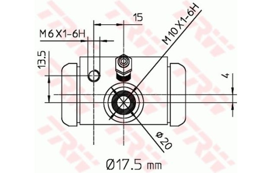 Wheel Brake Cylinder BWC243 TRW, Image 2