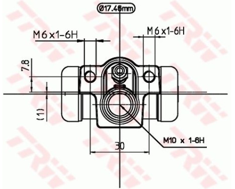 Wheel Brake Cylinder BWC244 TRW, Image 2