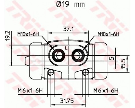 Wheel Brake Cylinder BWD188 TRW, Image 2