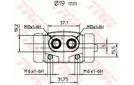 Wheel Brake Cylinder BWD189 TRW, Image 2