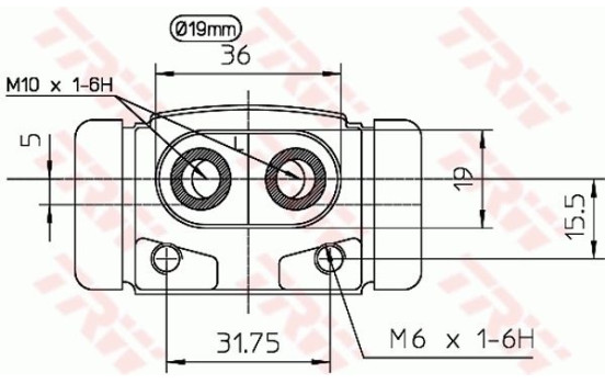 Wheel Brake Cylinder BWD195 TRW, Image 2