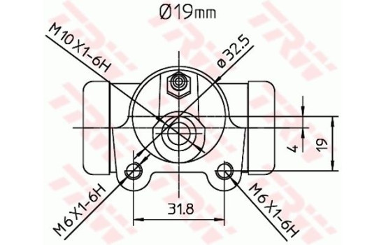 Wheel Brake Cylinder BWD260 TRW, Image 2
