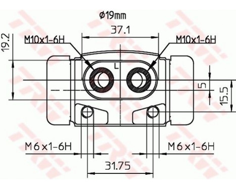 Wheel Brake Cylinder BWD293 TRW, Image 2