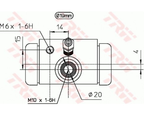 Wheel Brake Cylinder BWD310 TRW, Image 2