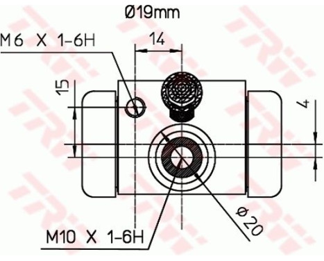 Wheel brake cylinder BWD316 TRW, Image 2