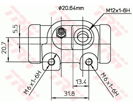 Wheel Brake Cylinder BWF123 TRW, Image 2