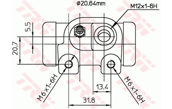 Wheel Brake Cylinder BWF123 TRW, Image 2