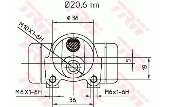 Wheel Brake Cylinder BWF135 TRW, Image 3
