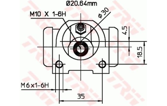 Wheel Brake Cylinder BWF311 TRW, Image 2