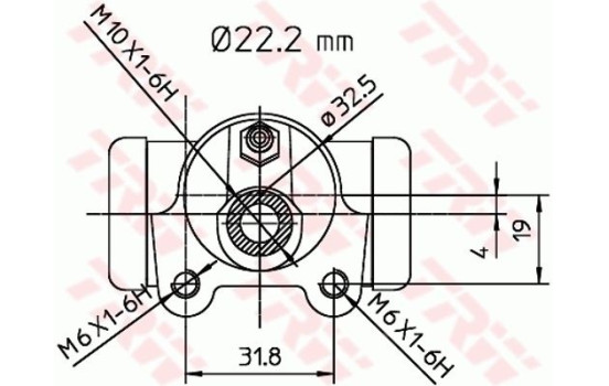 Wheel Brake Cylinder BWH146 TRW, Image 2