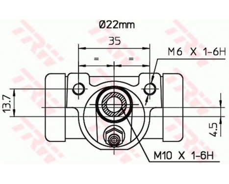 Wheel Brake Cylinder BWH375 TRW, Image 2