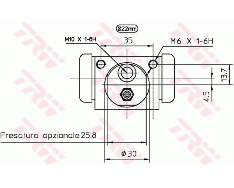 Wheel Brake Cylinder BWH397 TRW, Image 2