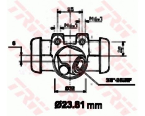 Wheel Brake Cylinder BWK117 TRW, Image 2